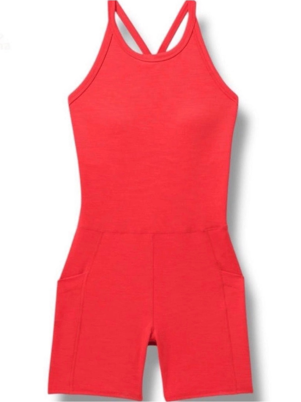 Prana Red Sleeveless Romper with Racerback NWT size M